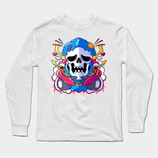 Funny skull face Long Sleeve T-Shirt